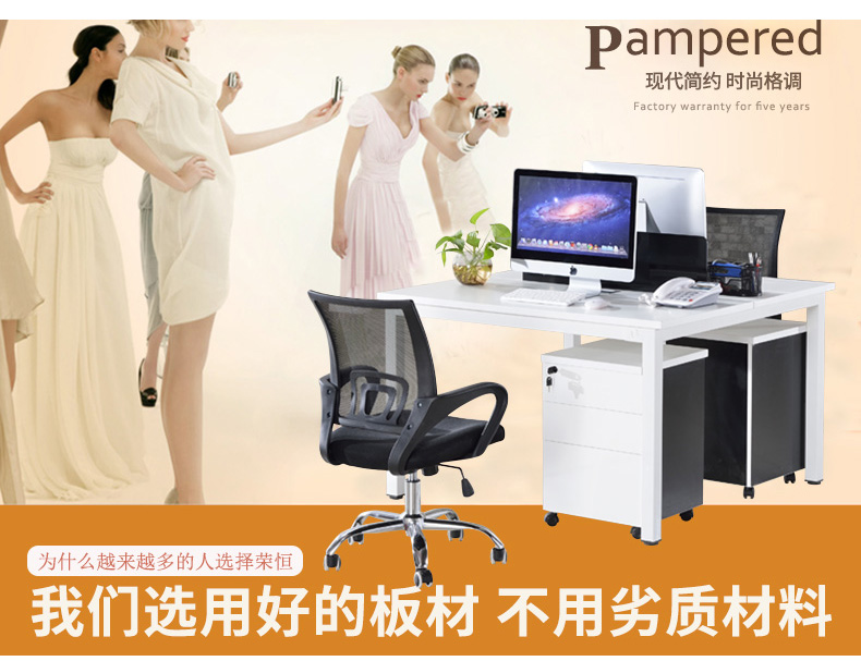Vũ Hán tại chỗ văn phòng nội thất văn phòng hiện đại đơn giản kết hợp bàn thép khung bàn bốn đồ nội thất văn phòng nhân tạo - Nội thất văn phòng bộ bàn ghế văn phòng