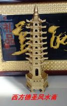 Nine-story 60cm faucet pure copper Wenchang tower large home office decoration desk accessories