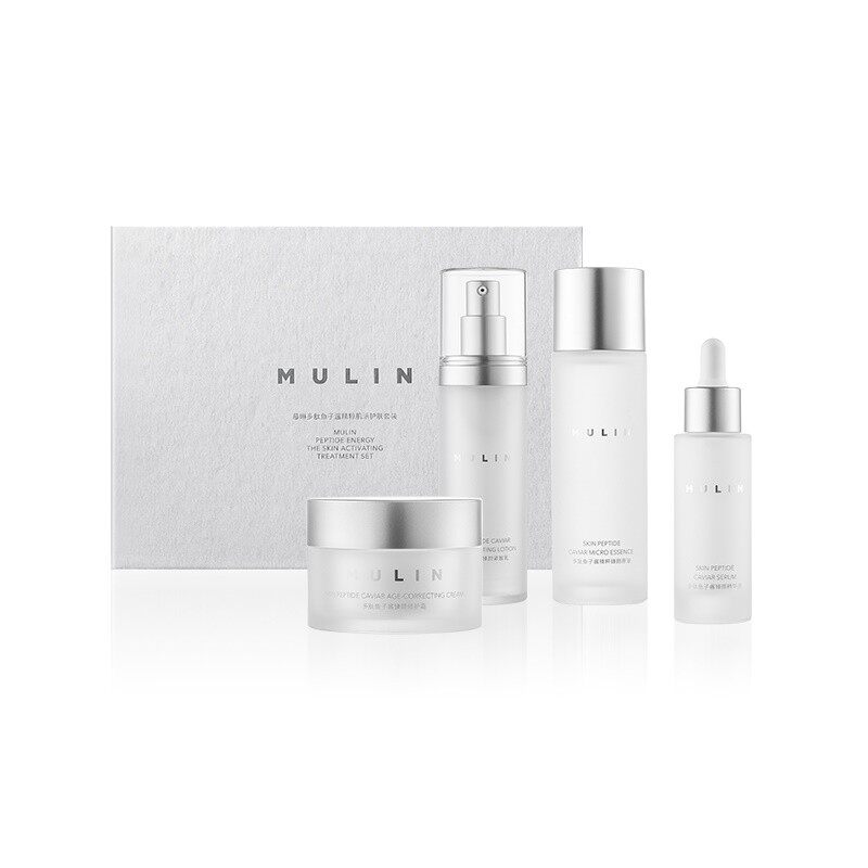 (Anti-blue light skin rejuvenation and anti-aging) Mulin MULIN polypeptide caviar skin care 4-piece set