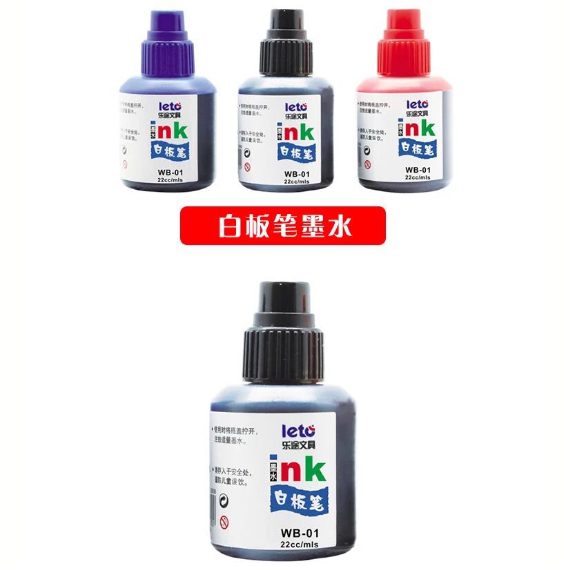 Leto WB01 Whiteboard pen Ink Refill Liquid 22ml Eco-friendly ink 12 bottles can