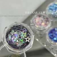 Блестки для ногтей, 24 оттенок