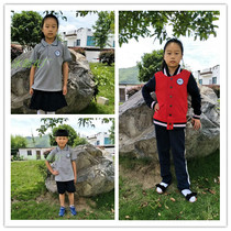  Central Primary School in Pingqiao Town Tiantai County East Chinas Zhejiang Province Designated School Uniform Short Sleeve Spring Autumn Sportswear 