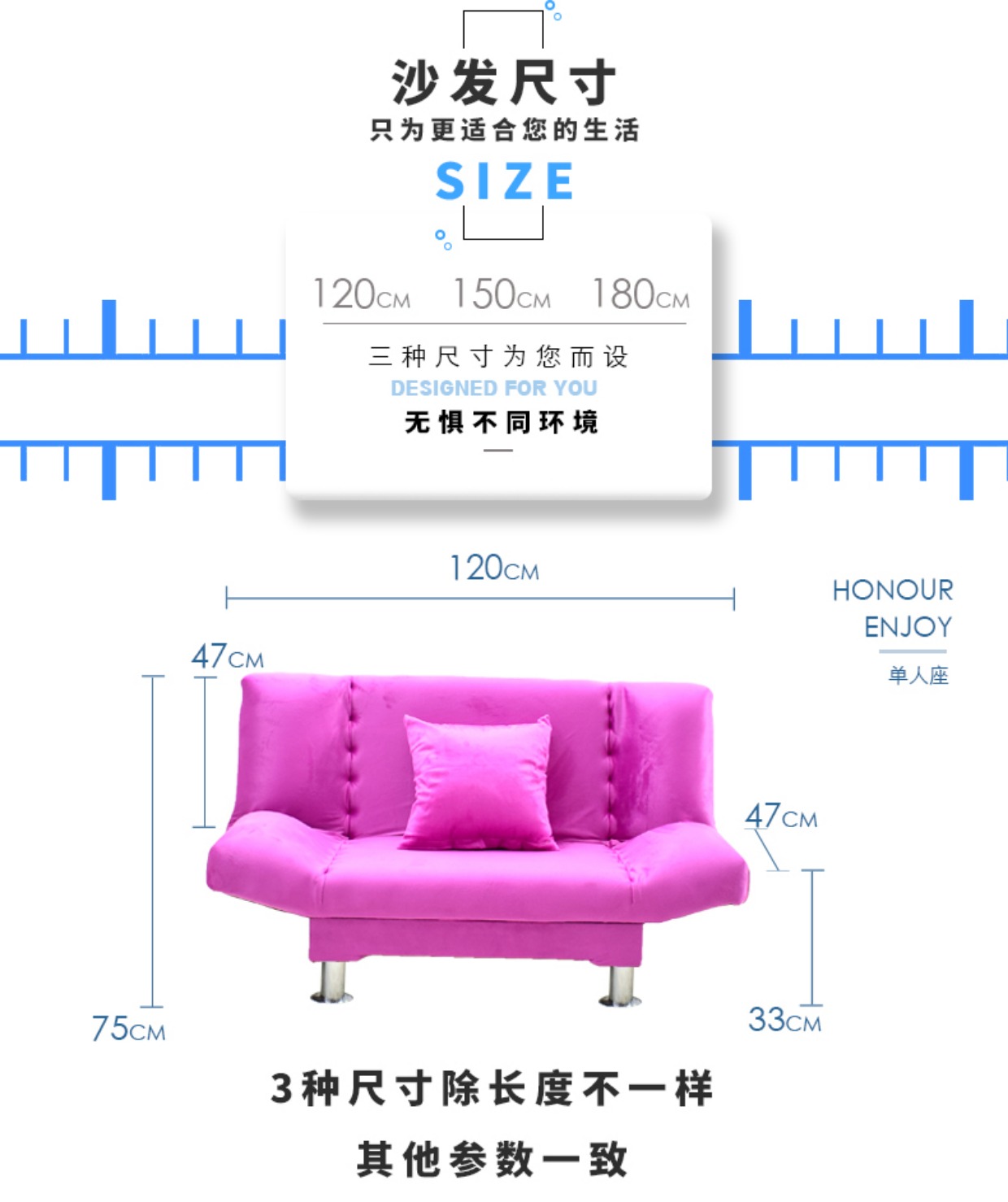 Ưu đãi đặc biệt miễn phí vận chuyển căn hộ nhỏ cho thuê cửa hàng gấp giường sofa phòng khách đơn giản sofa vải sofa lười biếng - Ghế sô pha sofa văng da