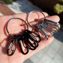 Quick Removal Keychain Split Hook  Loop Easy Access Keyring Mini D1 Alloy Durable Hook  Loop Stainless Steel