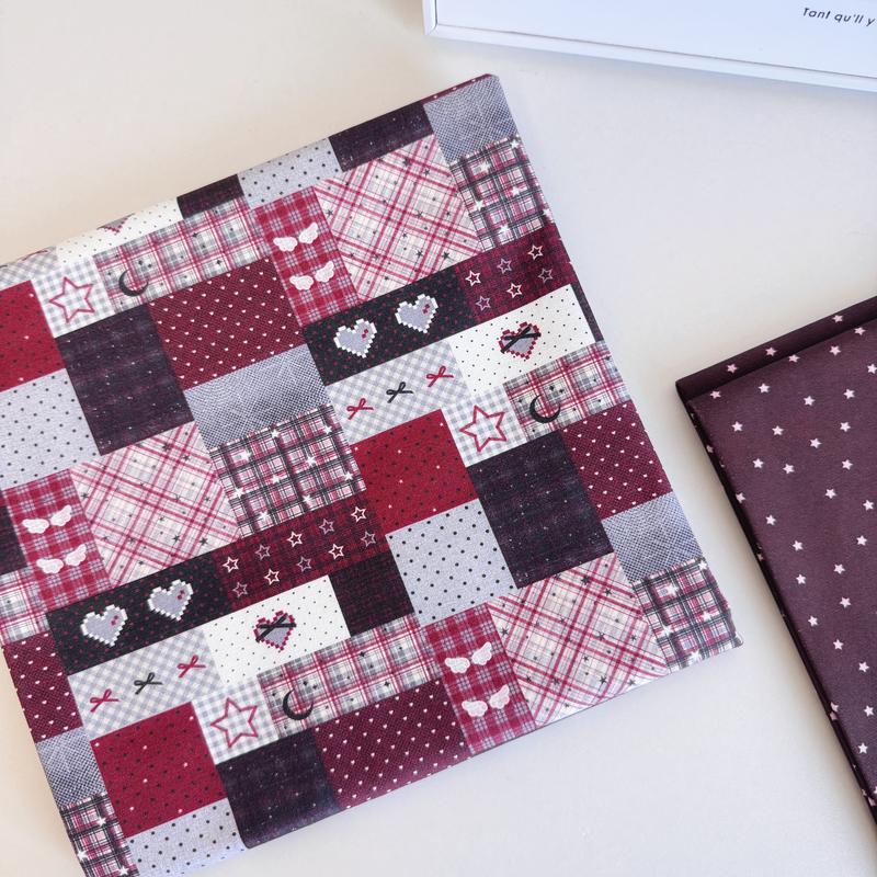 [Exclusive Canvas] Crimson Star Dream Patchwork 100% Cotton 8oz Fine Canvas DIY Handmade Bag Pet Handmade Cat Bed