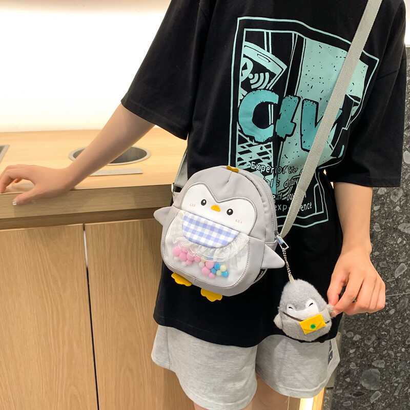 Cute Cartoon Penguin Crossbody Bag for Girls, Student Casual Versatile Exquisite Color-Blocking Women's Bag, 2026 New Model Cute Cartoon Penguin Crossbody Bag for Girls, Student Casual Versatile Exquisite Color-Blocking Women's Bag, 2026 New Model
