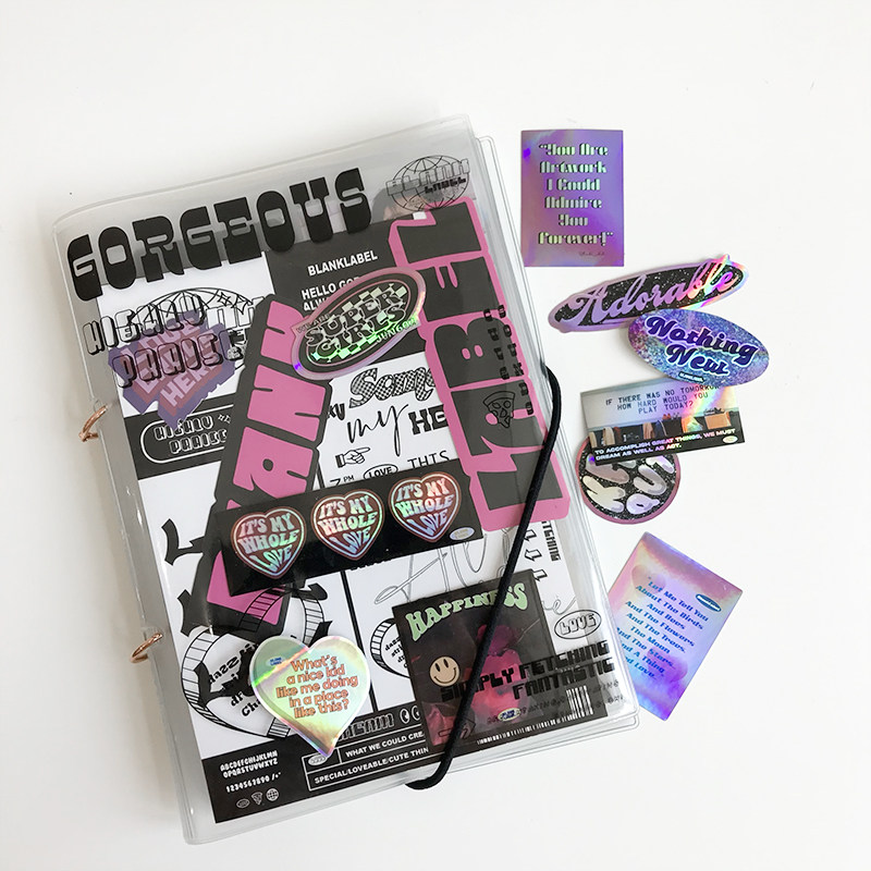 Retro sticker, laptop, suitcase, waterproof glass, scheduler