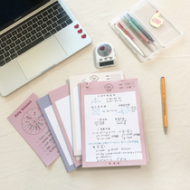 BlankLabel pink Purple Yellow learning notebook A5 checkbook draft 50 pages