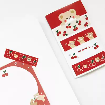 Spot ) CherryBear Cherry bear cute MIN sticker pack Carry hand account material