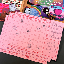 BlankLabel Monthly Month Plan Mini Trip Card Target Pickup Table Postcard