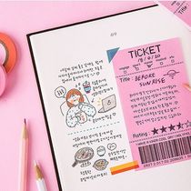 Spot) TICKET MEMO note paper hand account material film review post-feeling concert record