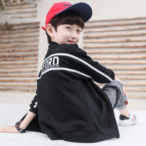Boys spring and autumn blouses 2021 new students zipped cardio-hoodie CUHK Tong Casual Jacket Foreign Air Tide Cool Baseball Suit