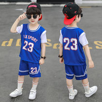 Boy Summer clothing 2021 new childrens basketball clothes suit CUHK child students Hygroscopic Perspiration Sweat Speed Dry Clothes two sets