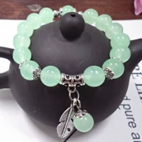 S481 светло -зеленый халцедон -листья 10 мм 10 мм