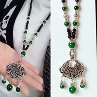 X428 Зеленое ожерелье