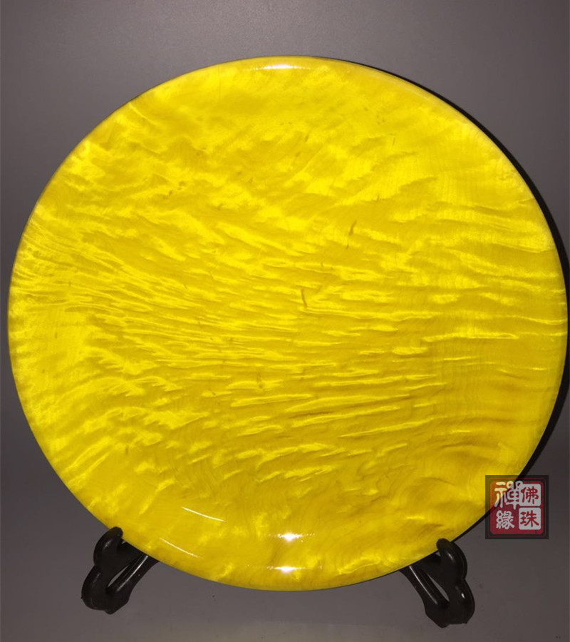 Jin Si Nan đồ trang trí lá lớn Nan tấm tấm gỗ bát gỗ vàng lụa Nanmu thủ công mỹ nghệ nước gợn đĩa trái cây bộ sưu tập đĩa gỗ phong thủy