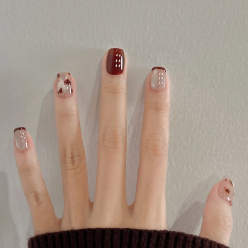 Handmade love wear nails short style handmade cat eye manicure