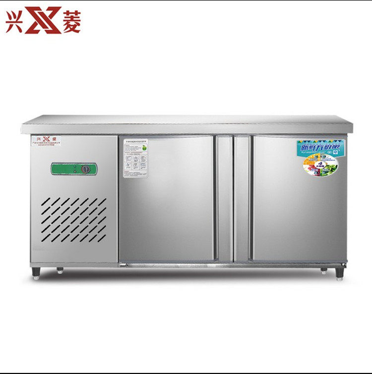 Xingling freezer freezer workbench kitchen refrigerator milk tea shop freezer freezer flat cold preservation operation table
