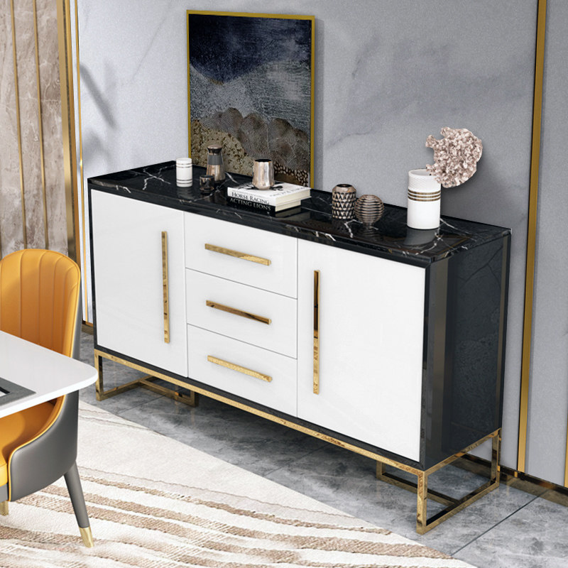 Minimalist modern light and luxurious home living room Small family style Genguan Cabinet Nordic Door Hall Storage Close To Wall Integrated Dining Cabinet