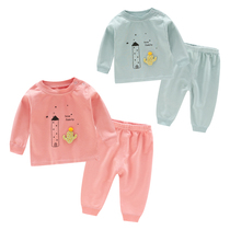 (Broken code clearance) baby underwear set spring and autumn men 2 cotton pajamas baby autumn clothes