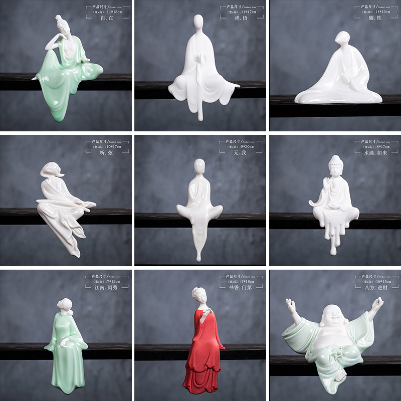 Creativity of characters to watch the Miller Ceramic Crafts and Articles of China Fan Living Room New Chinese decoration