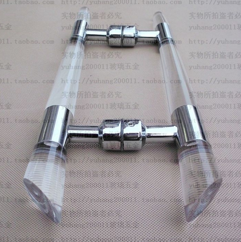 Modern crystal no frame glass door handle kitchen moving door Dressing Room room Wood door Handle 9604