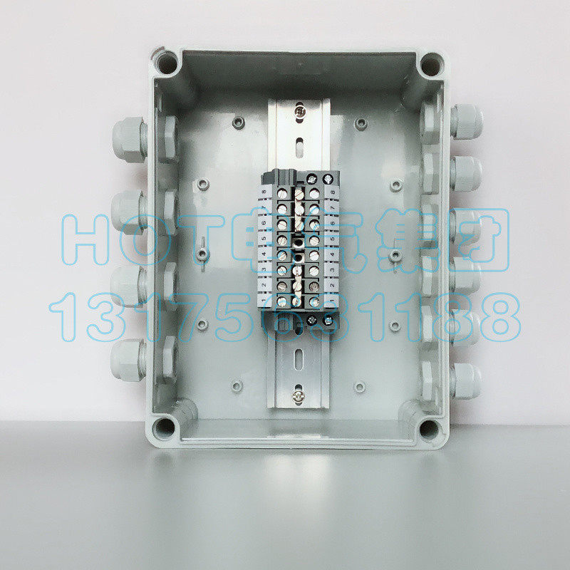 Four-in-six out of outdoor waterproof junction box with terminal confluence box power over-wire box engineering box cable splitting wire box