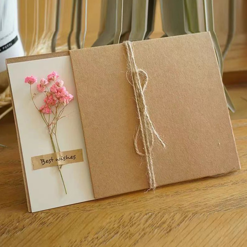 High-end creative greeting cards high-grade Korean simple birthday cards thickened square DIY handmade custom generation handwritten words
