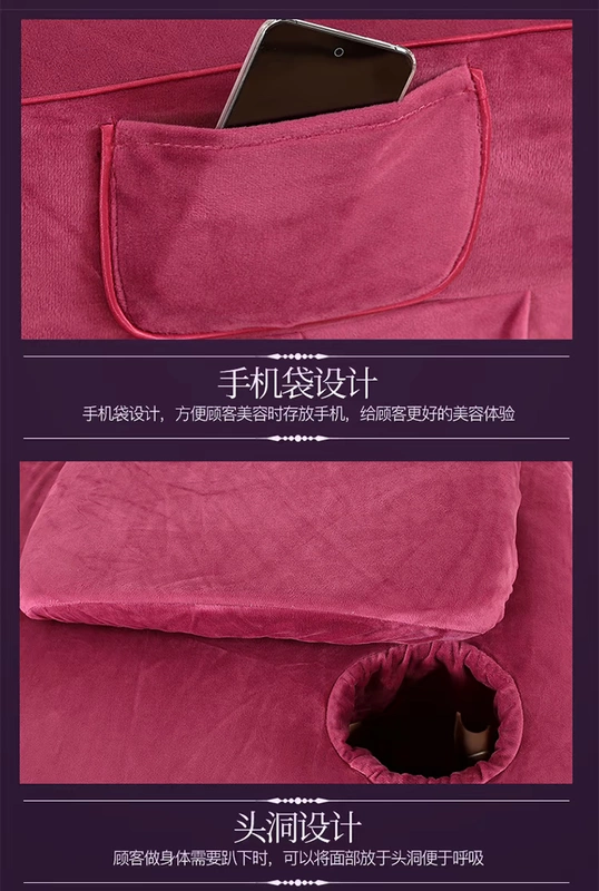 nhỏ gọn vẻ đẹp san hô nhung nhung bedspread denim pha lê SPA bảng thẩm mỹ viện massage dầu gội đầu châu Âu có thể được tùy chỉnh - Trang bị tấm