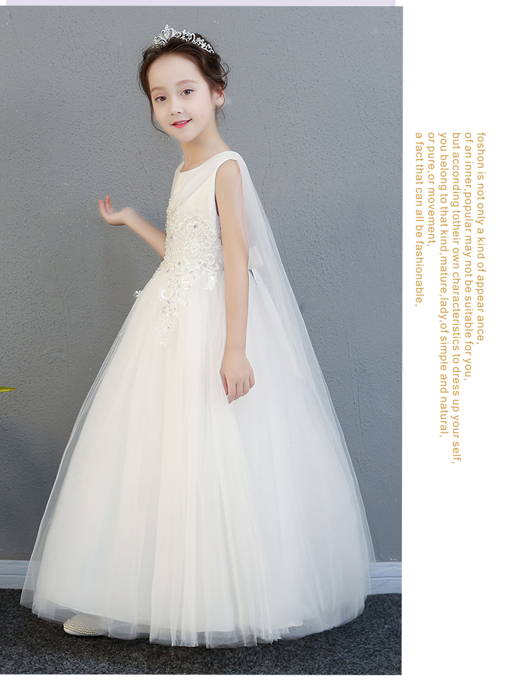 Trẻ em của lưới váy công chúa váy cô gái váy cưới hoa cô gái ăn mặc đàn piano trang phục nhỏ máy chủ quần áo mùa hè quần áo trẻ em xuất khẩu
