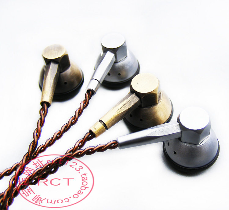 Mandala earbuds metal copper silver white headset mobile phone wire control with microphone high-resolution sound quality is good and comfortable