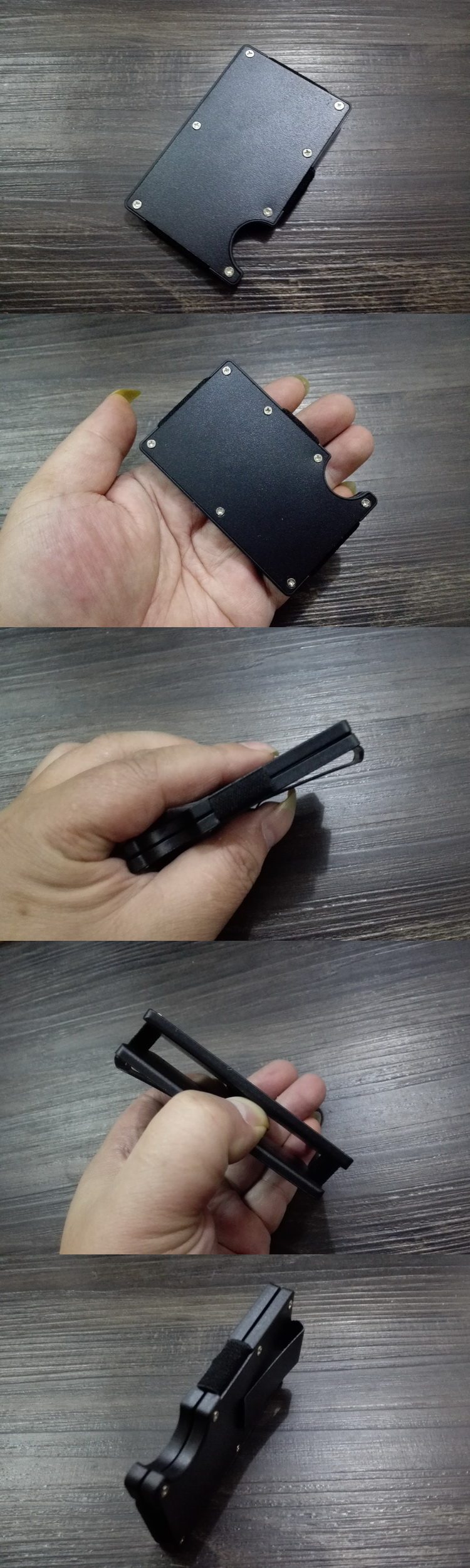 Алюминиевый сплав Обычный пакет кредитных карт Black Matte-1.jpg
