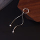 s925 silver twist tassel ear clip for women without pierced ears bone clip niche design ins personalized earrings earrings