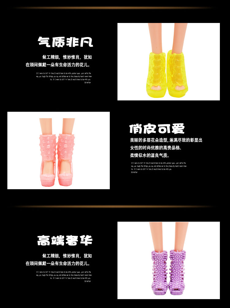 Giày Barbie, công chúa, giày pha lê, body, house, Barbie, giày cao gót, Barbie, phụ kiện trang sức búp bê cho bé gái