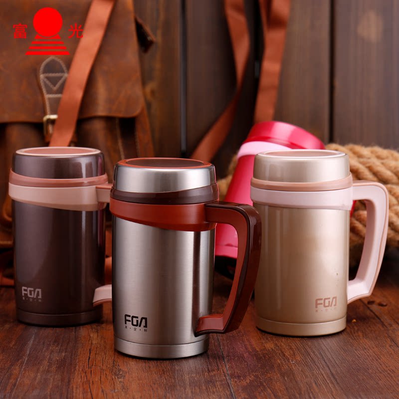 Rich light insulated cup double 304 stainless steel vacuum cup with leaking mesh tea cup men and women Fashion office cup Business Cup
