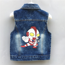 Childrens denim vest 2019 new spring and autumn male and female baby vest children 1-6 years old cotton waistcoat