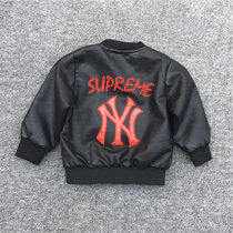 Boys coat boy coat small childrens clothing autumn 2019 spring autumn new female child leather jacket tide