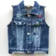 Áo vest bé trai denim vest bé gái mùa xuân và mùa thu 2 áo 3 trẻ em 4 phiên bản Hàn Quốc của bé 7 tuổi 5 áo vest vai thủy triều 6
