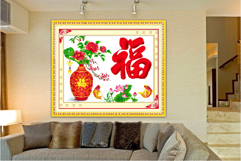 Hộ gia đình từ phước lành cross stitch thêu mảnh nhỏ của một phòng ngủ phòng khách nhỏ đơn giản nhỏ tươi 2019 phong cách mới của Trung Quốc - Công cụ & phụ kiện Cross-stitch tranh thêu chữ thập quan âm bồ tát