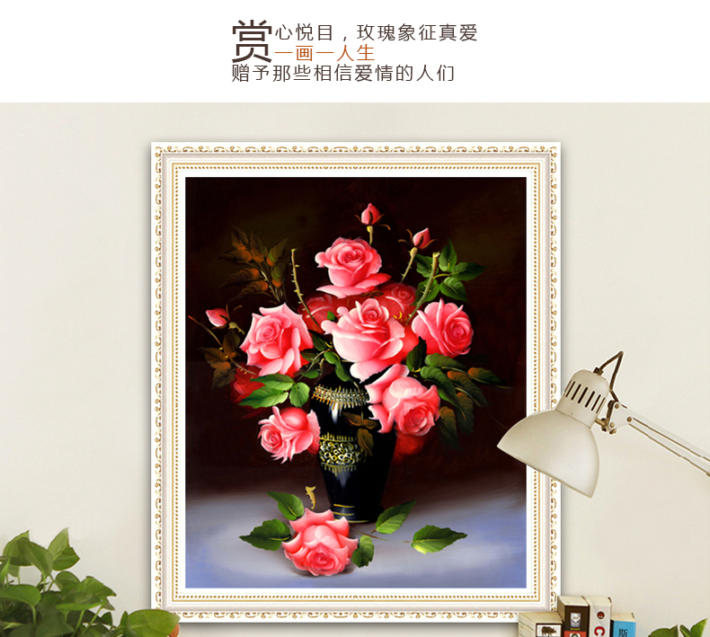 Đơn giản thêu khâu nhà hàng mới Qing thêu loạt hoa mảnh nhỏ nhẹ so với năm 2019 Continental thêu phòng khách - Công cụ & phụ kiện Cross-stitch tranh thêu chữ thập gia đình