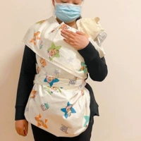 Little Lamsa Tiger (хлопок хлопка) хлопок составляет 95*ширина и длиной 70 см