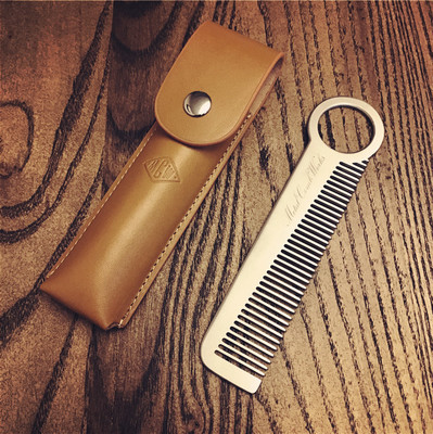 Spot U.S. EDC style MCW high polished version thick hand-crafted portable oil head shape comb