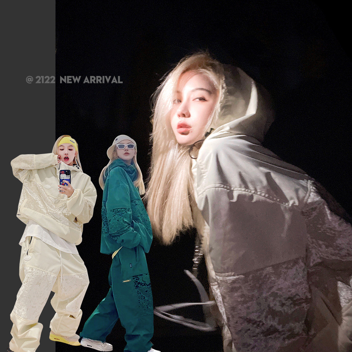 QLeo original men's and women's ski suit Korean windproof waterproof ski suit tide cool thick ski equipment outdoor suit