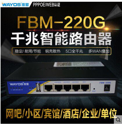 Original Fashion Alliance FBM-220G Multi WAN Port Internet Cafe one thousand trillion Enterprise Grade Cable Routers 1000M Online Management