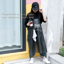 TPU Erasable waterproof oil-proof apron women Fashion housework Clean bake Home Adult Coffee Shop Working Clothes