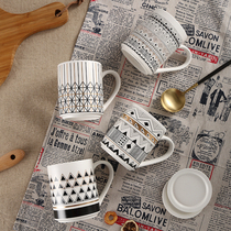 Retro Ceramic Mark Cup With Guaiostyle Minimalist Water Glass Ceramic Mug Fashion Egypt Civilization Coffee Cup