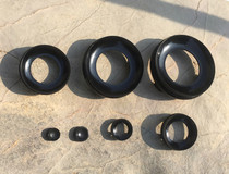 Imitation mahogany solid wood round play gourd base egg tray walnut base base base plastic fat base wooden support