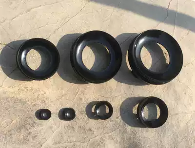 Imitation mahogany solid wood round text play gourd base egg tray Walnut base bottom tray Plastic base wooden tray