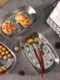 Retro tin tray household stainless steel camping picnic tray snacks fried barbecue fruit tray prepared dish