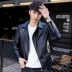 2018 Hained leather nam mùa thu đông Thanh niên phiên bản Hàn Quốc áo khoác da xu hướng thời trang áo khoác da nam xe máy áo khoác nam đẹp Quần áo lông thú